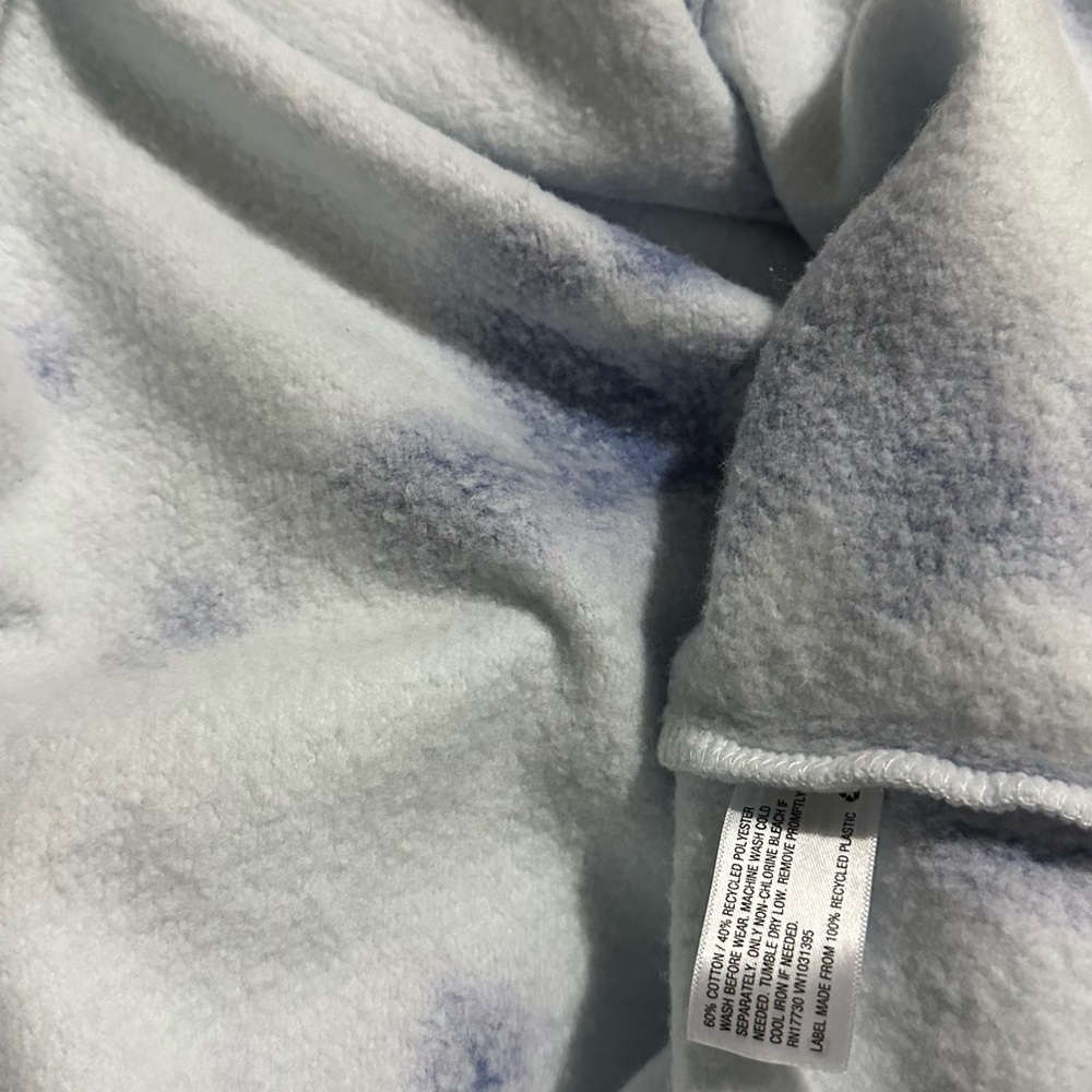 104 Wild Fable | EUC Cotton Blue White Tie-Dye Cropped Hoodie Sweatshirt (XS/S) - Picture 6 of 10
